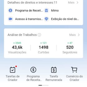 Conta Kwai monetizada 562 seguidores