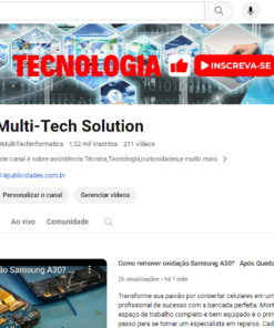 Canal de assistência técnica com 1500 Inscritos