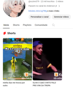 Canal engajado 2.5k escritos NÃO MONETIZADO