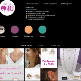 Instagram de Semijoias com 13 Mil Seguidores