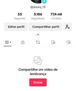 Conta Tiktok 3K seguidores reais