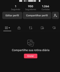 Conta tik tok engajada 950 seguidores