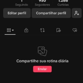 Conta tik tok engajada 950 seguidores