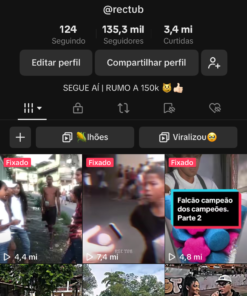 Conta de tik tok com mais de 135k