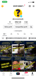 Conta Tiktok Monetizada 542K de Seguidores