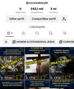 Conta Tiktok Monetizada 542K de Seguidores