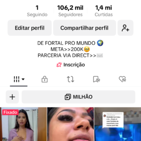 Conta 106 Mil Seguidores e +1Mi de Curtidas