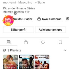 Conta Kwai Monetizada com 1.6k de seguidores
