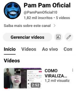 CANAL NO YOUTUBE COM MAIS DE 1.800 INSCRITOS