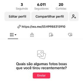 conta tiktok 6,01 K seguidores