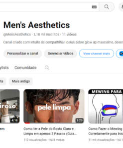 Canal Dark de Moda Masculina Não Monetizado 1181 inscritos