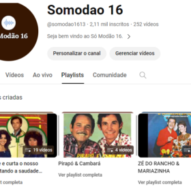 Canal de Músicas Sertanejas Sómodao Com 2300 Inscritos