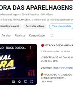 CANAL DE MÚSICA 733K INSCRITOS - 35 MILHÕES DE VIEWS