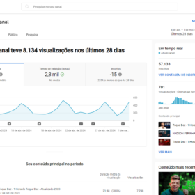 Canal YouTube com 57.1k de inscritos -Explode Music