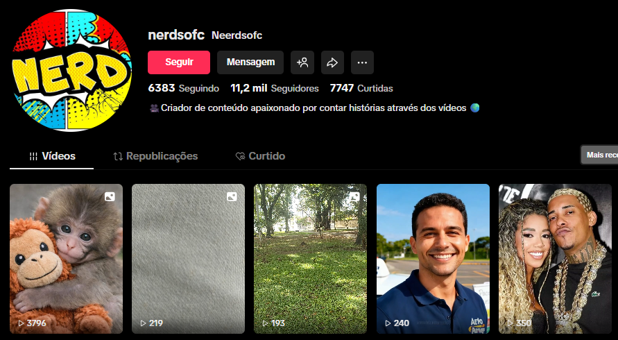 Captura de tela 2026-03-27 204654 CONTA TIKTOK | 11K+ SEG | NICHO GEEK / NERD | PERFIL TEMÁTICO | ÓTIMO POTENCIAL DE CRESCIMENTO📈 - Imagem 1