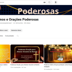 Canal Dark de Salmos e Orações poderosas com 1.61k de inscritos