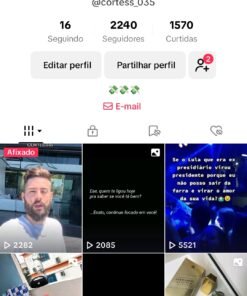 Conta tiktok 2.240 seguidores