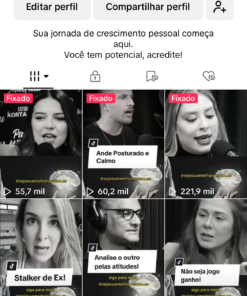 Tiktok não monetizado com 10,1k de seguidores 90% Br