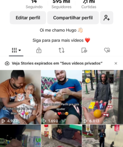 Vendo Tiktok que viraliza muito 595K Seguidores 7.1M Curtidas