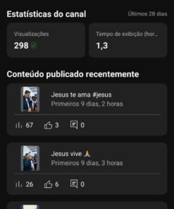 Canal  - 180 seguidores pronto pra ser monetizado