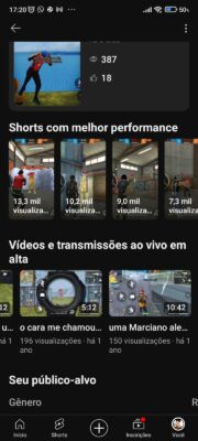 Canal do YouTube (Free Fire) 13,2 mil inscritos • 149 vídeos - Imagem 3
