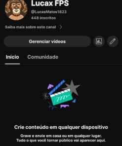 Canal Youtube 448 Inscritos