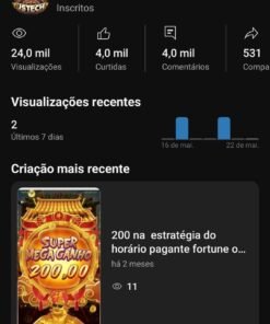 CANAL YouTube 1,4k Cassinos