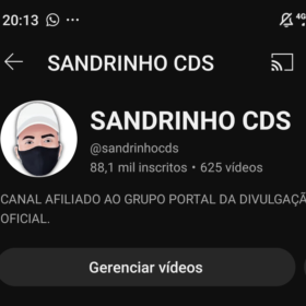 Canal Sandrinho Cds 88,1 mil inscritos
