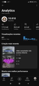 Canal YouTube 10.800 mil inscritos muito engajada 117 mil visualizações - Imagem 3