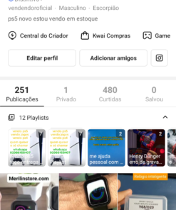 Vendo conta do Kwai 1900 Seguidores