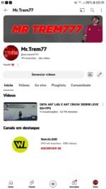 Canal com 440 inscritos no yt