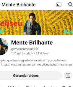Canal Mente brilhante 1,11 mil inscritos • 73 vídeos