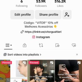 [ESSA É A MELHOR CONTA PRA VOCÊ COMPRAR] Conta tiktok  54.2K Seguidores 551.1K Curtidas nicho muito bom pra vender produtos amazon, ecommerce ou infoprodutos e monetiza também