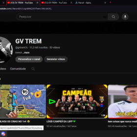 canal youtube com 11 mil inscritos e mais de 1 milhão de visualizações