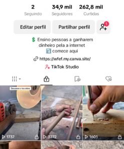 Vendo essa conta Tiktok de 34k de seguidores, conta monetizada