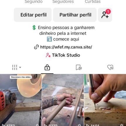 Vendo essa conta Tiktok de 34k de seguidores, conta monetizada