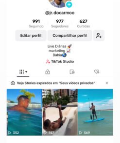 Perfil Tiktok quase 1k lives disponíveis - nível 12 de presenteador