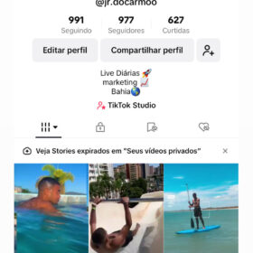 Perfil Tiktok quase 1k lives disponíveis - nível 12 de presenteador