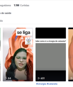 Perfil monetizado com 65.7k no tiktok