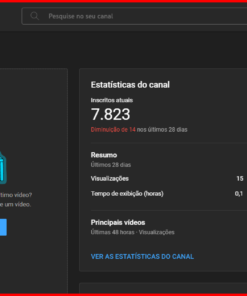 CANAL COM QSE 8000 INSCRITOS! CANAL DE 2021 - JÁ GEROU MAIS DE 2200 REAIS - PODE FAZER QUALQUER NICHO NELE - CANAL LIMPO SEM AVISOS NEM STRIKES ( NUNCA PEGOU)