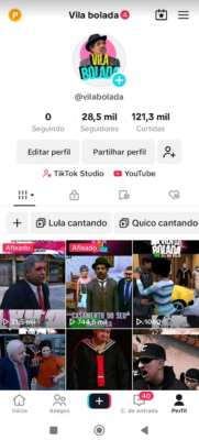 TIK TOK MONETIZADO 28.5K Seguidores 121.4K Curtidas