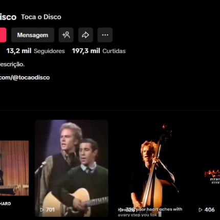 CONTA TIKTOK | 13K+ SEG | 197 MIL+ CURT | NICHO MUSICAL / NOSTALGIA | ALTO ENGAJAMENTO🎵