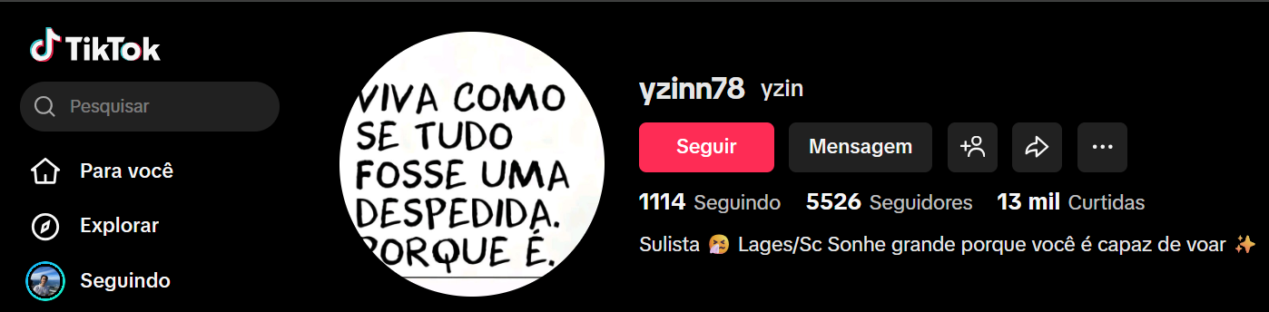 Captura de tela 2026-03-27 175938 CONTA TIKTOK MONETIZADA | 5,5K+ SEG | 13 MIL+ CURT | PERFIL EM CRESCIMENTO | ÓTIMA BASE INICIAL✨ - Imagem 1