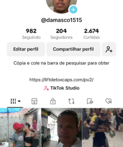 Perfil TikTok com bom engajamento 204 Seguidores