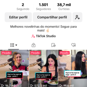 Conta TikTok com 1500 seguidores engajado