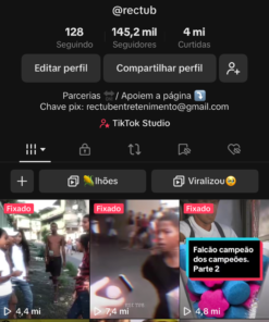 CONTA DE TIK TOK COM + DE 145k
