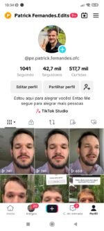 Perfil monetizado com 42,7k Tok