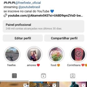 Instagram 489 publicações 21,3 mil seguidores