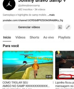 Canal youtube 480 inscritos, 1 strike.