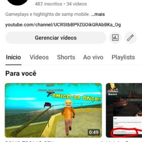 Canal youtube 480 inscritos, 1 strike.